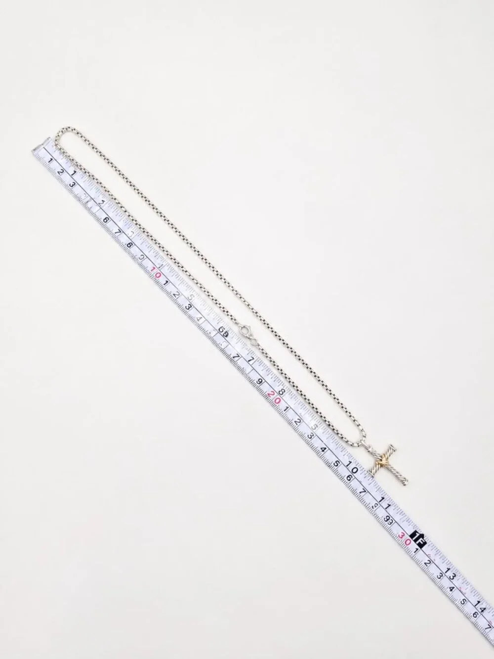 David Yurman Cable Cross Gold X Pendant Necklace w/ 18K Yellow Gold - 20" - RARE - Picture 12 of 12
